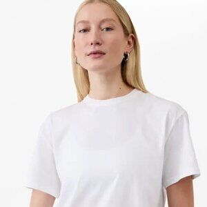 NWT New Athleta White True Cotton Tee Women's Size Small